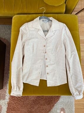 Collectif Vintage Style Checked Blouse XS